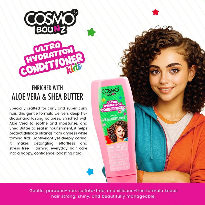 COSMO Bounz Ultra Hydration Conditioner for Kids - 400ml - Image 4